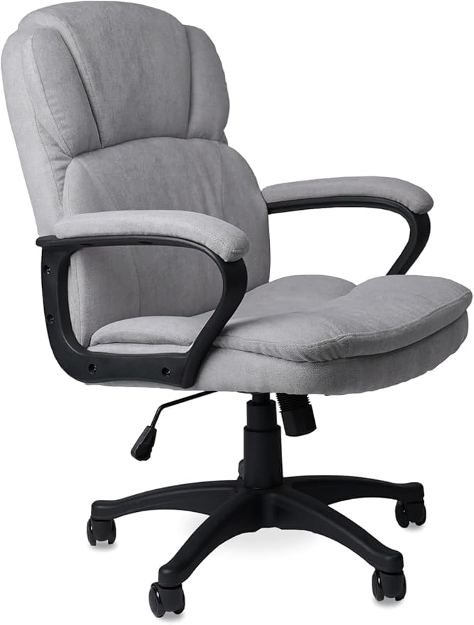 Ergonomic Executive Cloth Office Chair with Upholstered Swivel Adjustable Height Thic