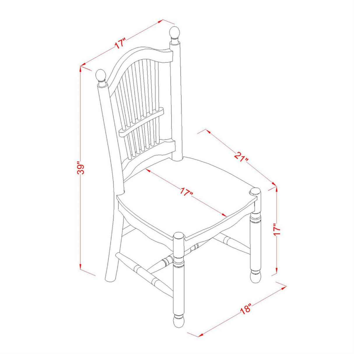 BODO5-WHI-W 5 Piece Dinette Set for 4 Includes a Round Dining Room Table and 4