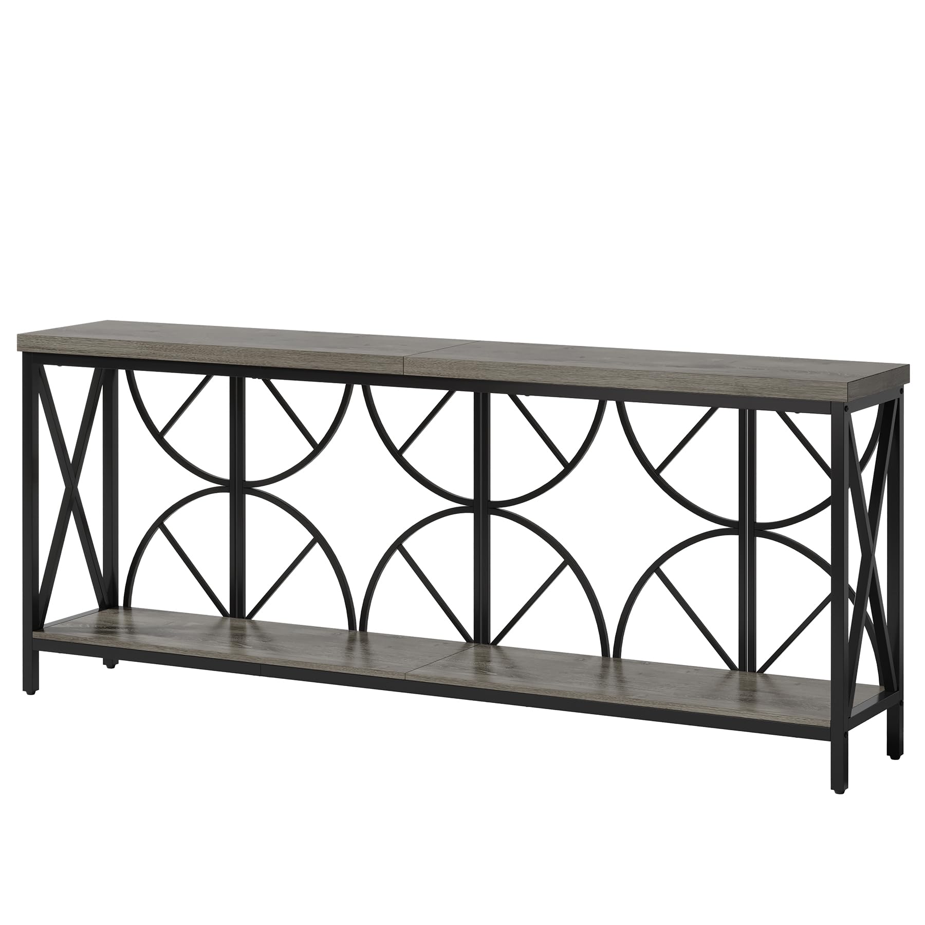 70.9-Inch Extra Long Console Table with Storage - Narrow Sofa Table