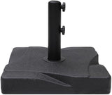 40 lb Heavy Duty Square Patio Base Stand for Outdoor Market Table Umbrella, Black