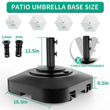 Umbrella Base with Wheels, Umbrella Base Heavy Duty 100lb Windproof