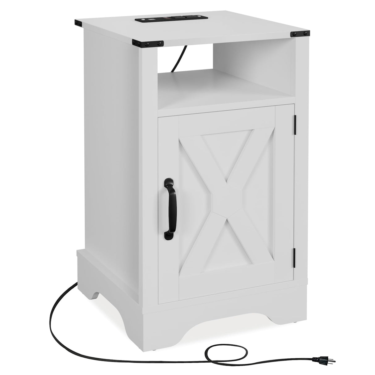 Nightstand Side Table, Wooden Rustic End Table