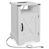Nightstand Side Table, Wooden Rustic End Table