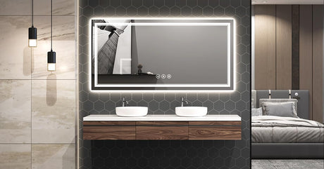 New LED Bathroom Mirror 72x36 Inch with Front and Backlit,