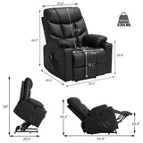 Power Lift Recliner Chairs for Elderly with Massage & Heating