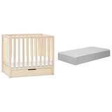 Colby 4-in-1 Convertible Mini Crib with Trundle in Grey and White