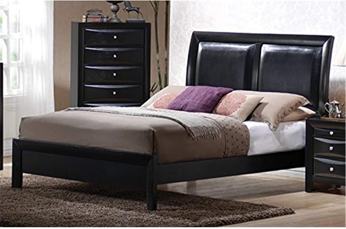 Briana Queen Bed 5-Piece Set, Black