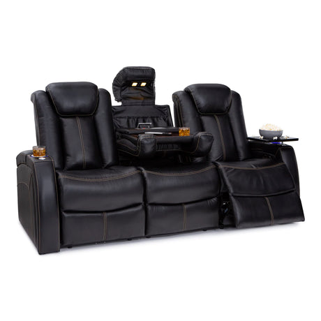 Leather Gel Home Theater Furniture | Living Room | Power Headrest, Power Recline (Sofa