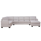 P PURLOVE Modern Large Sectional Sofa, U Shape Upholstered Couch, Sofa sectionals