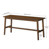 39.3'' Bamboo Dining Bench, Farmhouse Wood Bench, Kitchen & Living Room