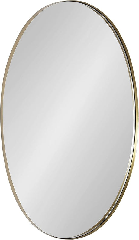 Rollo Midcentury Oval Mirror, 20 x 30, Bronze, Decorative Modern Mirror Decor for Wall