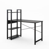 Computer Desk with Storage Shelves, 47 Inch Reversible Small L-Shaped Computer Desk