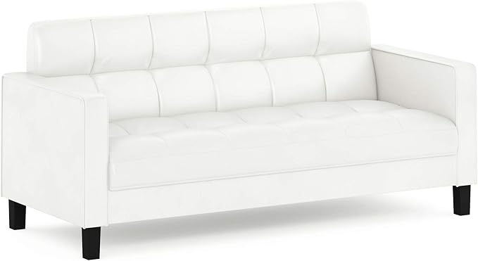 Bayonne Modern Upholstered 3-Seater Sofa Couch for Living Room, Fog