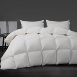 Luxury White Goose Down Comforter - Down and Feather Fiber Core for All Seasons