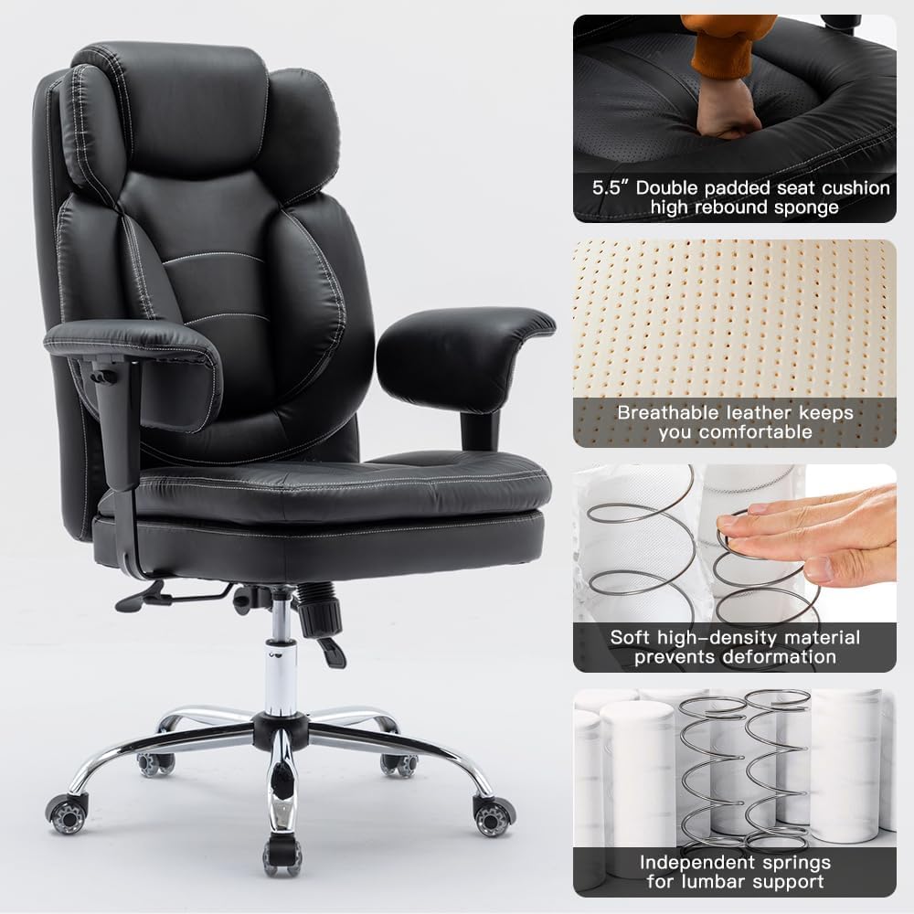 Ergonomic Office Chair High Back Office Chair with Armrests and Castors Reclining Chair