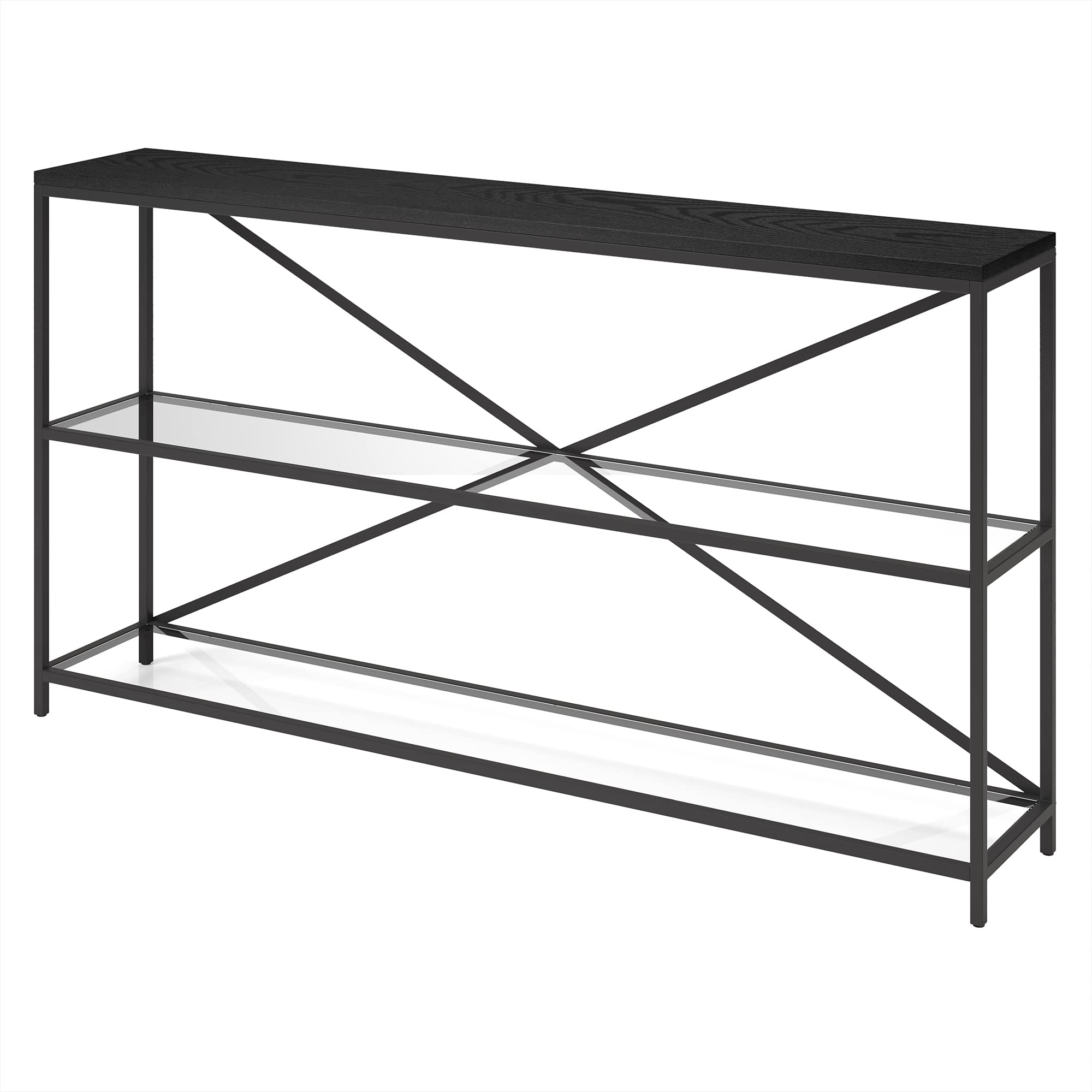 Fionn Console Table, 55" Wide, Black