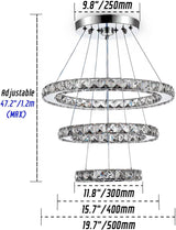 Modern Crystal Chandeliers LED Chandelier Pendant Lights Chandelier Rings Pendant Light