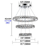 Modern Crystal Chandeliers LED Chandelier Pendant Lights Chandelier Rings Pendant Light