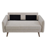 EEI-3091 Revive Contemporary Modern Fabric Upholstered Loveseat In Beige