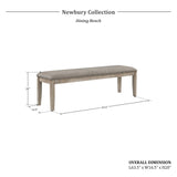 Newbury Dining Bench, Brownish Gray