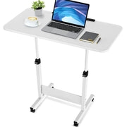 Tiltable Standing Desk Adjustable Height, Portable Foldable Desk with Wheels