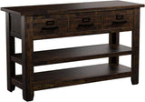 Cannon Valley Rustic Industrial Media Console Table