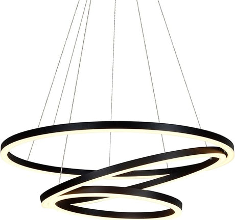 VMC32500AL Tania Trio 32", Adjustable Hanging, Modern Circular Chandelier Lighting in