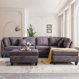 Living Room Furniture Sets,Modular Sectional Sofa Set,L-Shape Couch Set with Storage