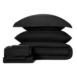 Twin XL Size Comforter Set 5 Pieces Black Twin Extra Long Bed in a Bag for College Dorm
