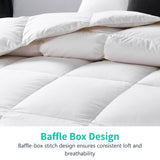 Luxury 100% Organic Cotton All Season Feathers Down Comforter Twin Size Duvet Insert,