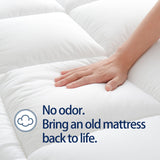 Cooling Mattress Topper Twin XL for Back Pain, Extra Thick Mattress Pad Cover,