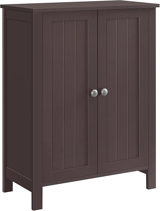 Bathroom Floor Storage Cabinet, Bathroom Storage Unit with 2 Adjustable Shelves,