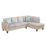 MZX-Niki-SF-00062-LWJ Sofas & Couches, Right Chaise, Grey White-Corduroy