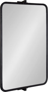 Elijah Modern Rectangular Pivot Wall Mirror, 38 x 24, Black, Decorative Adjustable Mirror