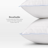 eLuxurySupply 4-Pack Premium Bed Pillows - Medium Density and Medium Loft Ideal for Back and Side Sleepers - 100% Cotton Casing - 20"X28" Standard/Queen Size