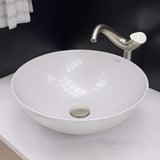 BA351 18-Inch Round Ceramic Above Mount Bathroom Basin