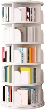 Rotating Bookshelf,Corner Bookshelf Revolving Bookcase 360° Rotating Storage Display Rack
