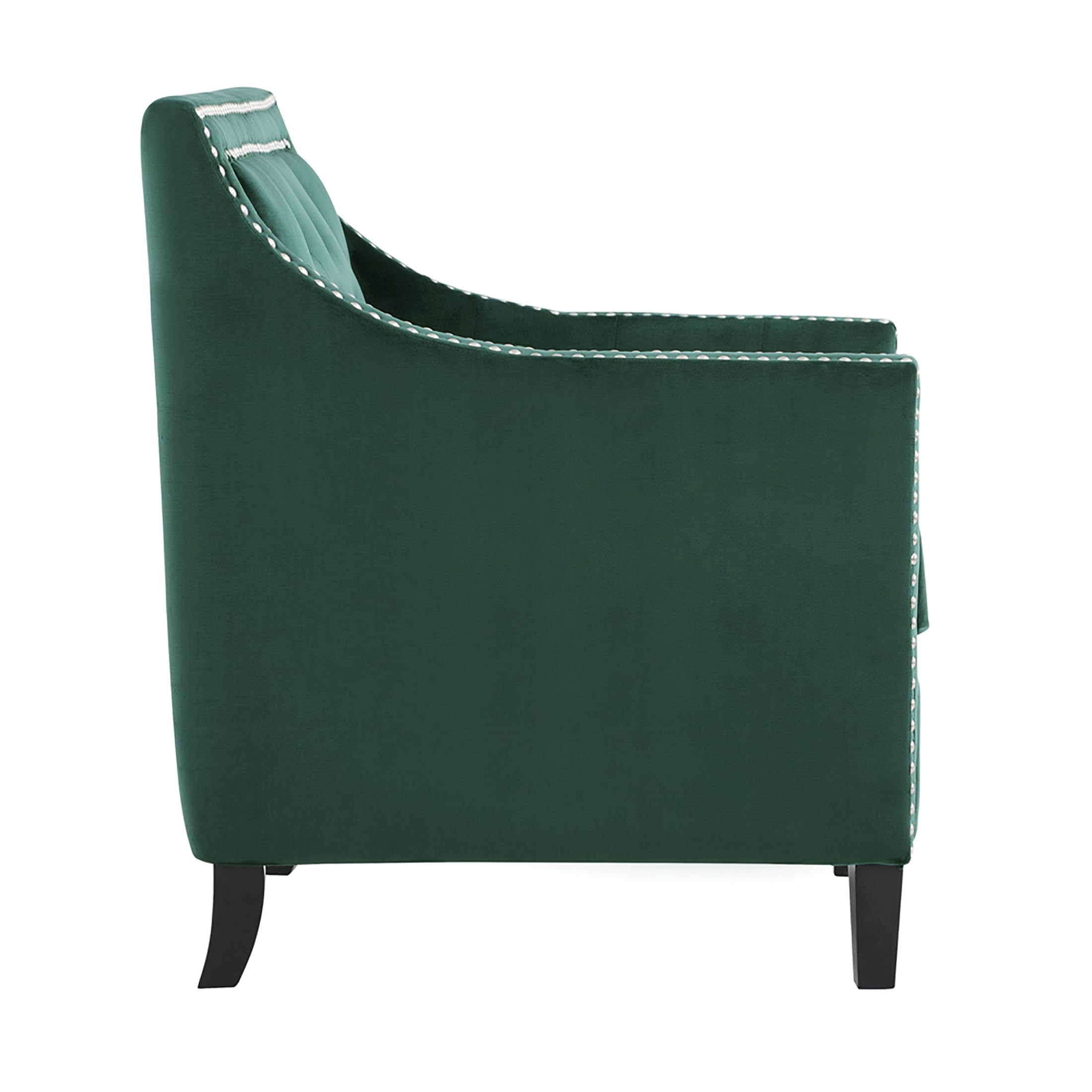 Portola Velvet Accent Chair, Green