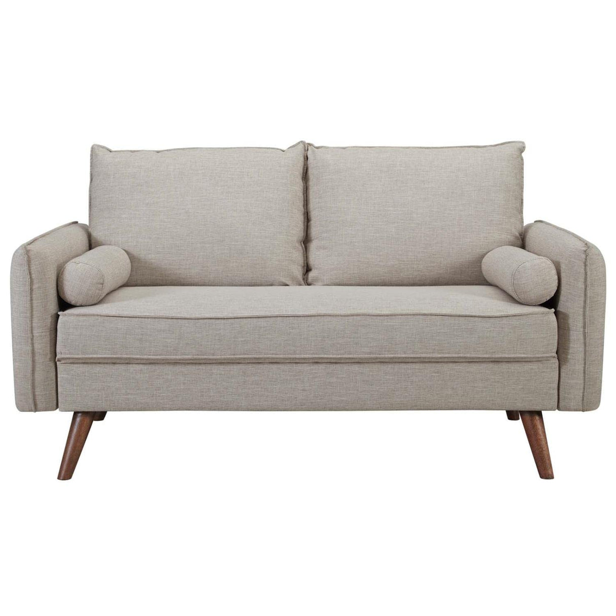 EEI-3091 Revive Contemporary Modern Fabric Upholstered Loveseat In Beige