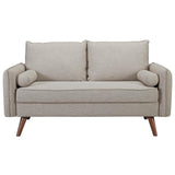 EEI-3091 Revive Contemporary Modern Fabric Upholstered Loveseat In Beige