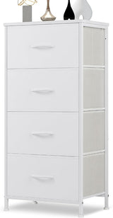 Dresser for Bedroom, 4 Storage Drawers, Tall Fabric Closet Chests Organizer