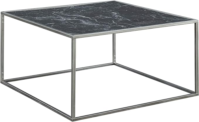 Gold Coast Faux Marble Coffee Table, Gold / Faux Marble