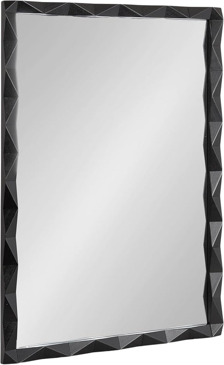 Endicott Modern Geometric Rectangle Wall Mirror, 24 x 36, Natural Rustic