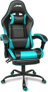 Gaming Chair with Footrest, Height Adjustable Game Chair with Lumbar Support, Video