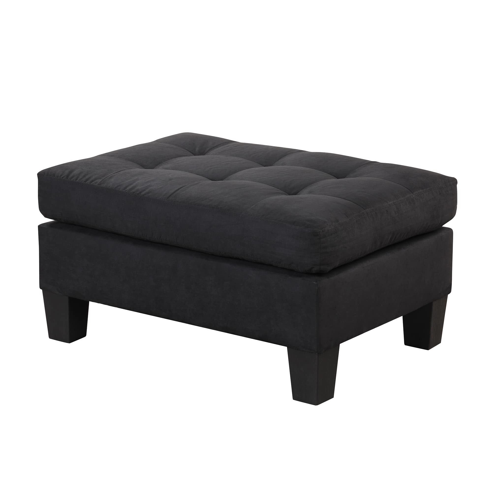 3 Piece Modern Tufted Micro Suede L Shaped Sectional Sofa Couch