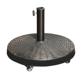 Patio Umbrella Base, Heavy-Duty Stand Resin Weights with Wheels