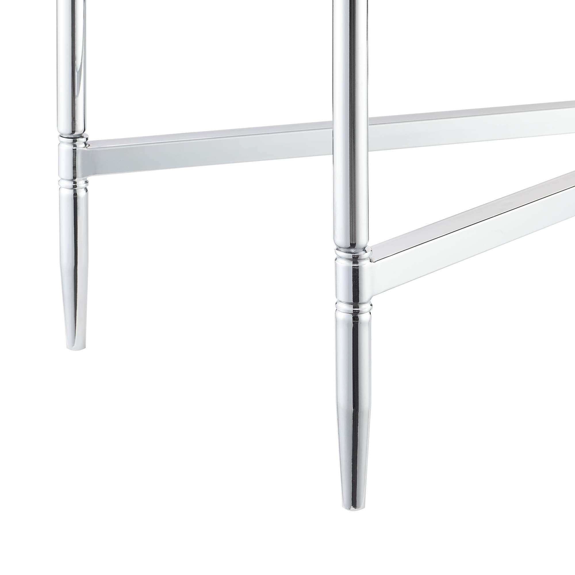 Tudor Console Table - Clear Glass & Chrome
