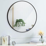 GZ 47x14 Mirror Rectangle Full Body Length Door Hanging Wall Mounted Metal Frame Dressing Make-up Mirrors for Entryway Bedroom Bathroom Living Room 47 14 inch Black