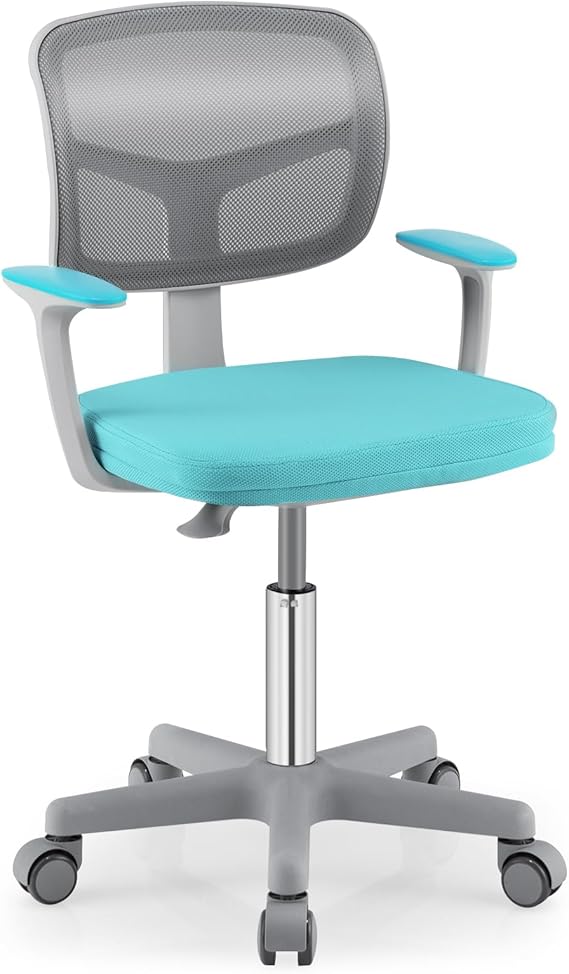 Kids Desk Chair, Children Computer Chair with Wheels and Y-Shaped Lumbar Support