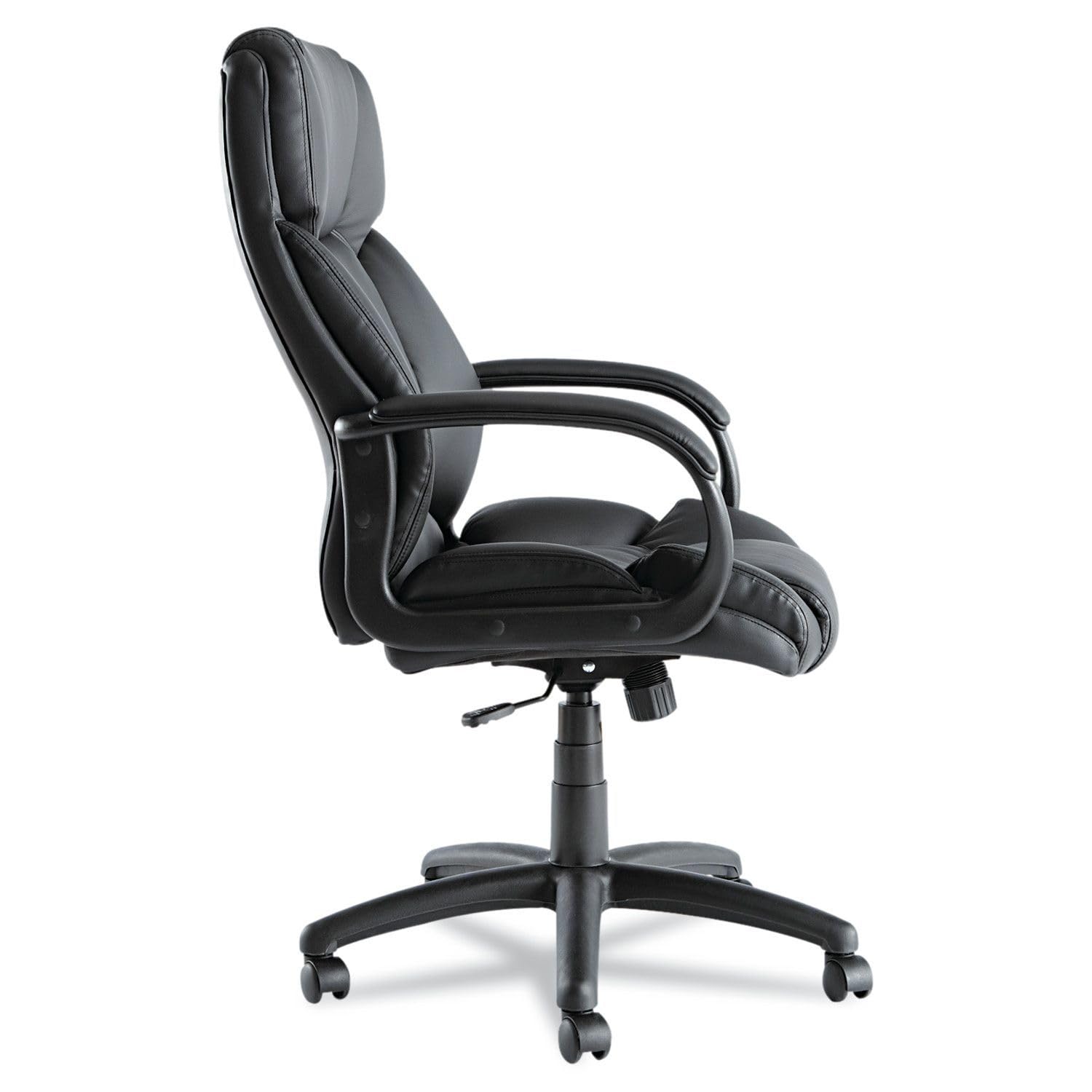 Fraze Series 17.71 in. to 21.65 in. Seat Height Executive High-Back Swivel/Tilt Bonded Leather Chair - Black